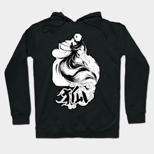 Mystical Kitsune Geisha Spirit Ink Art Hoodie